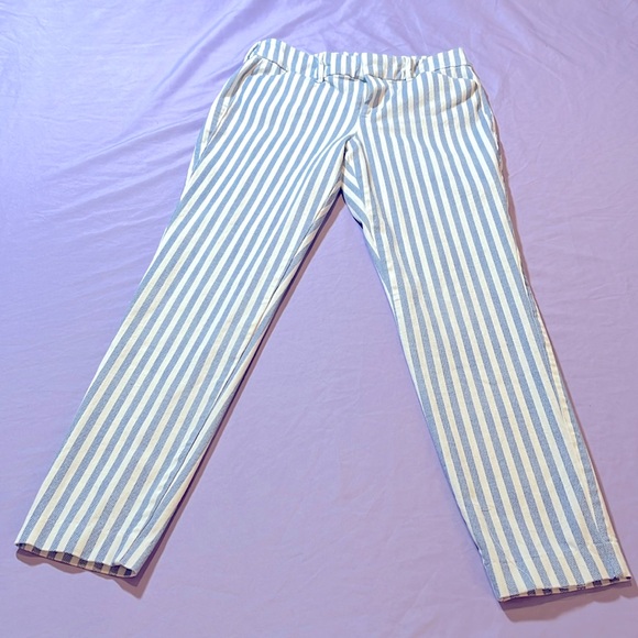 Old Navy Pixie Ankle Blue/White Striped Tapered Leg, Size 2 EXCELLENT … - Picture 1 of 4